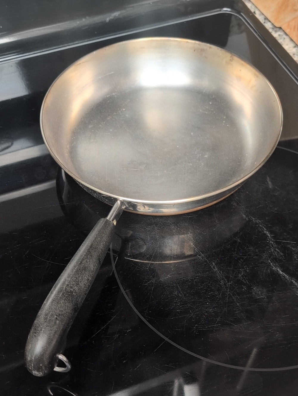 Vintage Revere Ware 1801 Copper Bottom 9" Skillet Fry Pan Rome NY